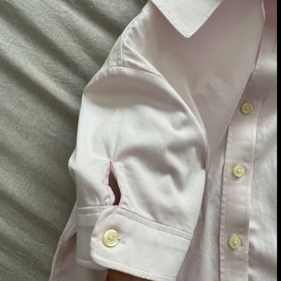 Banana Republic pink button down dress fitted shirt - Picture 5 of 8